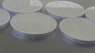 Germany DDR 1 pfennig coins-1961-1968-1978-1979-1981-1982 year mint.