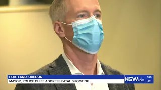 Portland Mayor Ted Wheeler and Police Chief Chuck Lovell discuss last night's deadly shooting