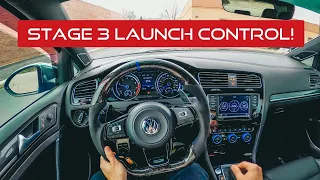 500hp VW Golf R Stage 3+ *POV* DRIVE! (Launch Control!)