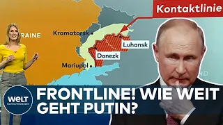 RUSSISCHE TRUPPEN: Wie weit geht Wladimir Putin? So sieht die Frontlinie in der Ostukraine aus!
