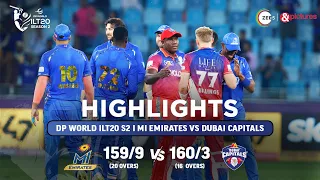 ILT20 S2 | English - HIGHLIGHTS |  David Warner & Nicholas Pooran | DC vs MIE - T20 | 20th Jan