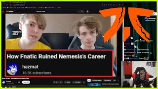 Nemesis Reacts to 'How Fnatic Ruined Nemesis's Career'