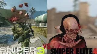 Sniper Ghost Warrior 3 VS Sniper Elite 4: Physics Animations & Bullet Cam Comparison