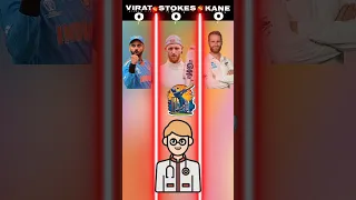 Virat Kohli Vs Ben stokes Vs Kane Williamson ⁉️😔//#cricket #viratkohli #ipl2024