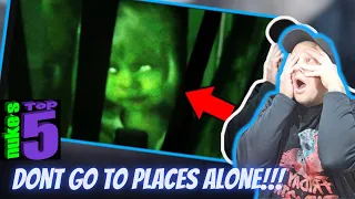 NUKES TOP 5: TOP 10 SCARY Ghost Videos That Are NIGHTMARE FUEL [ First Time Reaction ]