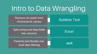 Intro to Data Wrangling for bioinformatics