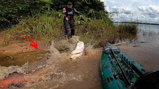 AQUELE MOMENTO QUE A ALMA SAI DO CORPO E NÃO SABE SE VOLTA... Pescaria. Pirarucu.