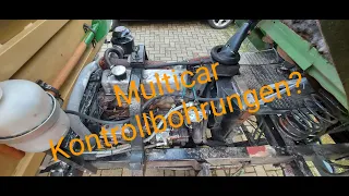 Kontrollbohrungen beim Cunewalder Motor Multicar IFA  M24 /M25 DDR Fahrzeug  Oldtimer