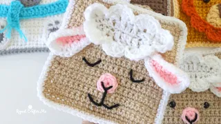 Crochet Lamb Square