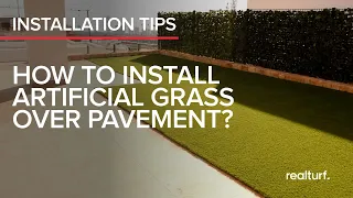 Install artificial turf over pavement