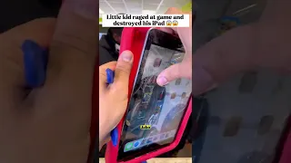 Little kid raged at game and destroyed his #ipad in to million pieces 😱#shorts #apple #ios #iphone