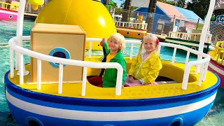 Katya and Dima Peppa Pig Theme Park + more Kids Videos