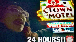 STAYING OVERNIGHT AT THE HAUNTED CLOWN MOTEL!!😱🤡