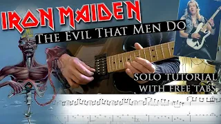 How to play Adrian Smith's solos #2 The Evil That Men Do (with tablatures and backing tracks)