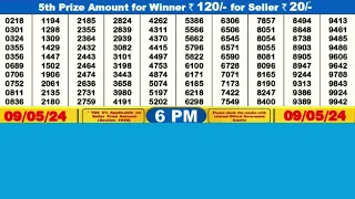 DEAR LAKE THURSDAY WEEKLY LOTTERY TODAY RESULT 6 PM 09/05/24#latest lottery result