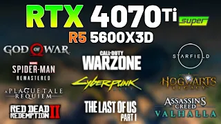 RTX 4070 Ti SUPER + R5 5600X3D - Test in 10 Games