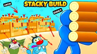 OGGY AND JACK TRY TO MAX LEVEL IN STACK BUILD IO GAME | OGGY GAME | DADDY GAMING