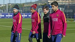 FC Barcelona training session: No rest as Sporting preparations begin
