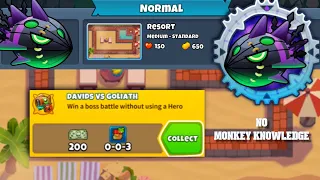 Lych Normal Tutorial - Davids vs Goliath Achievement - No Monkey Knowledge & No Hero - Resort (BTD6)