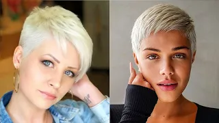 Grey Short Pixie Haircuts Ideas Top Trending 2023 | WOMEN Hairstyles Transformation