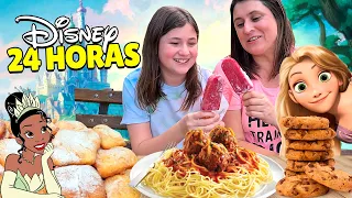 24 HORAS COMENDO COMIDAS DE FILMES DA DISNEY | Los Wagners