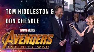 Tom Hiddleston and Don Cheadle Live at the Avengers: Infinity War Premiere