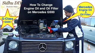 How To Change Engine Oil and Oil Filter on G-Wagon Mercedes G-Class | G500 Mercedes | W463 G-Wagon