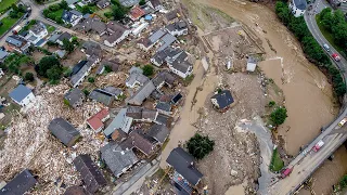 Germany: Scale of severe flooding captured in aerial footage