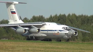 Подарок зрителям! Ил-76 (IL-76) на форуме «Армия-2021». Посадка, руление, взлёт. Аэродром Кубинка.