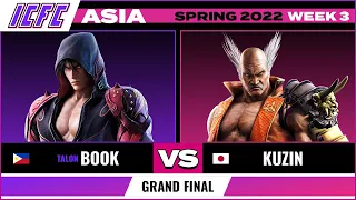 Book (Jin) vs Kuzin (Heihachi) Grand Final ICFC TEKKEN Asia: Spring 2022 - Week 3
