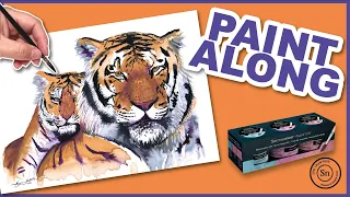 Watercolour Tiger - Spectrum Noir Aquatint