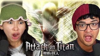 THE FEMALE TITAN HAS BEEN CAPTURED! | Girlfriend Reacts To Attack On Titan 1X19 REACTION!