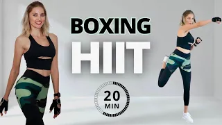 20 Min Boxing HIIT x Cardio For Beginners | All Standing, No Jumping, Knee Friendly