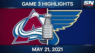 NHL Game Highlights | Avalanche vs. Blues, Game 3 - May 21, 2021