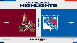 NHL Highlights | Coyotes vs. Rangers - October 16, 2023