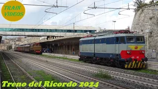 Caimano E656.492 e il "Treno del Ricordo": Avviamento e partenza da Roma Ostiense