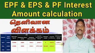 How to calculate PF amount in tamil | EPF & EPS calculation |Gen Infopedia EPF helpline service