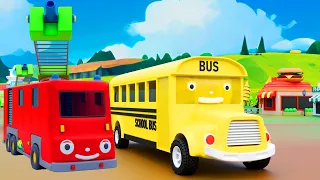 Wheels On The Bus Dance Party - Fun Cars Cartoons For Kids - Nursery Rhymes & Kids Songs