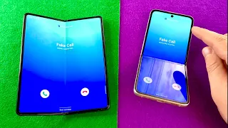 Z Fold 3 vs Z Flip 3 FAKE CALL Incoming call & Outgoing call