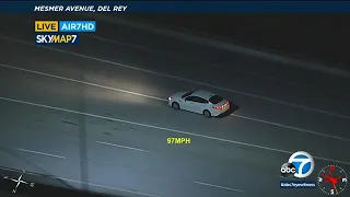 High-speed chase: Suspect in stolen car leads authorities on pursuit through LA County