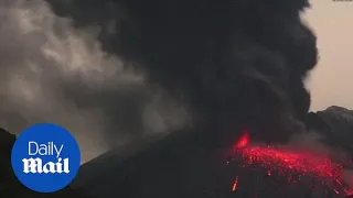 Incredible footage shows the highly active Sakurajima volcano - Daily Mail