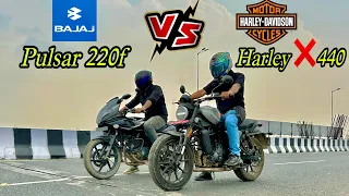 Don't Buy Harley Davidson X440 | PULSAR 220f vs Harley Davidson X440 | Drag Race | Topspeed Test🔥