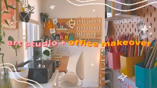 ART STUDIO + HOME OFFICE MAKEOVER ✨ | Studio Vlog