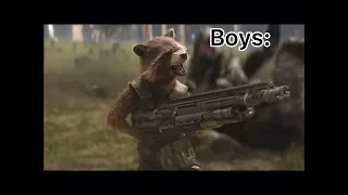 When the p.e. teacher says boys vs girl (marvel edition)