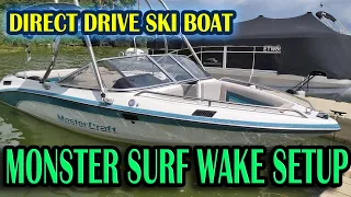 Direct Drive SKI Boat MONSTER SURF Setup - on Mastercraft Tristar 190 - GT Canada How To