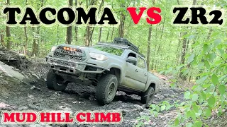 Tacoma vs ZR2 Off-Roading 4x4 2022 Comparison MUD Hill Climb Midsize Truck Test