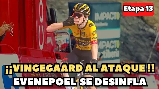 Resumen etapa 13 Vuelta a España - Vingegaard, Kuss y Roglic: El Poderoso Trío del Jumbo, Remco ko