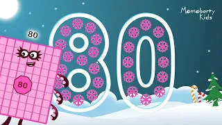 Numberblocks 80 Magic Run Special Christmas - Numberblocks Adventure | Number Counting Go Snowy