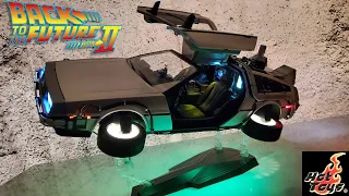 Hot Toys Back To The Future  Part 2 Delorean 1/6 Model Toy Unboxing. BTTF Time Machine.