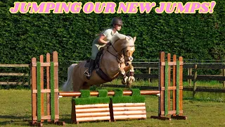DOES POPCORN APPROVE!? JUMPING OUR NEW JUMPS!